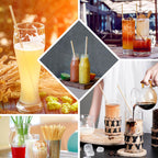 100 - Pack Compostable Straws Plant Based 100% Plastic Free - Biodegradable Wheat Straws for Drinks 6" - Bell Racket Store
