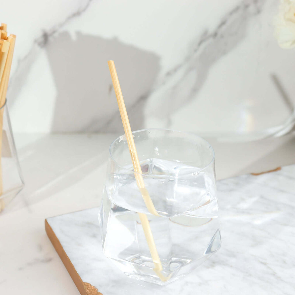 100 - Pack Compostable Straws Plant Based 100% Plastic Free - Biodegradable Wheat Straws for Drinks 6" - Bell Racket Store