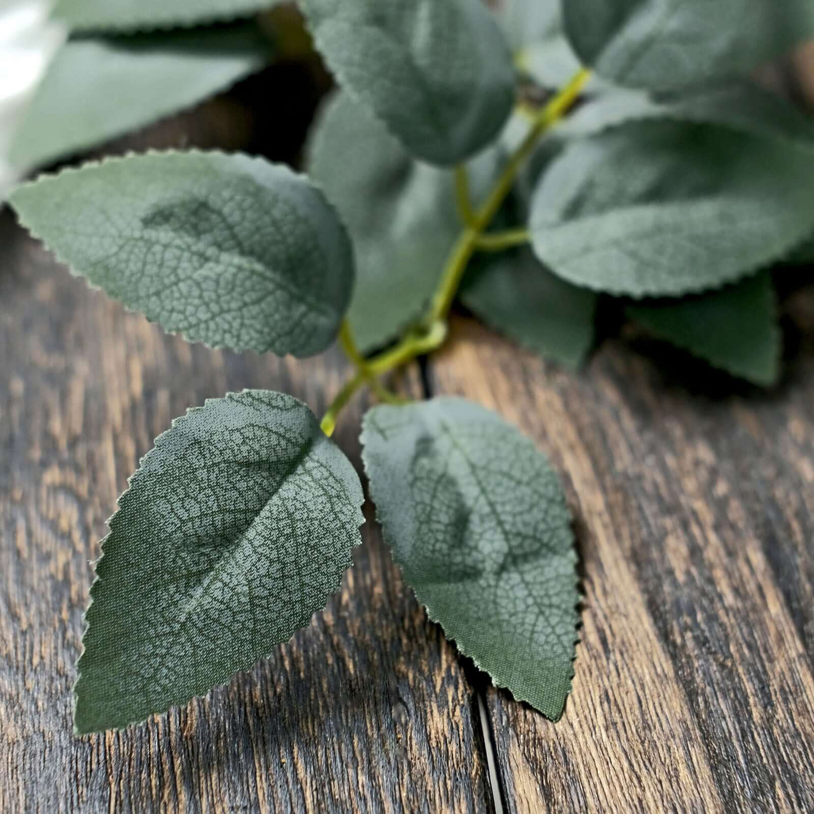 100 Pack Frosted Green Bulk Rose Leaves Artificial Greenery Fake Rose Flower Leaves for DIY Wreath Garlands - Bell Racket Store