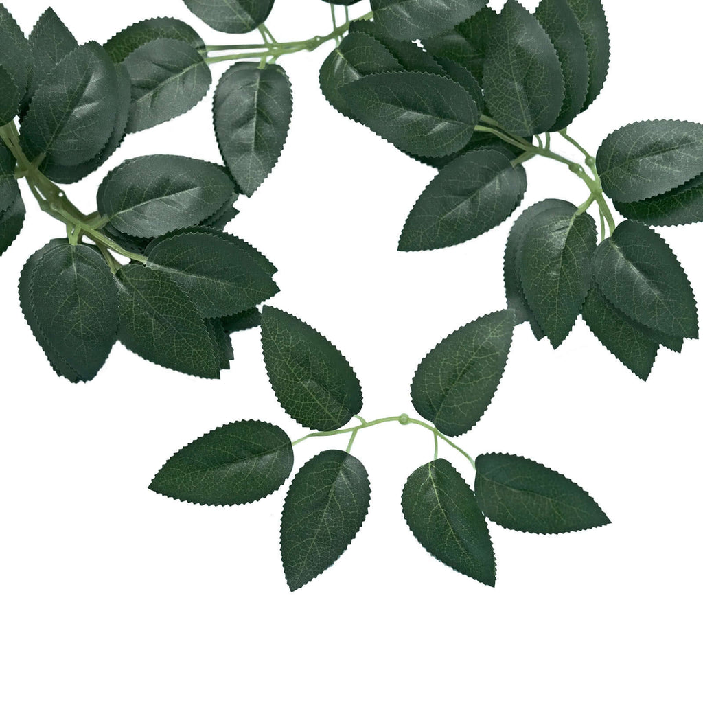 100 Pack Green Bulk Rose Leaves Artificial Greenery Fake Rose Flower Leaves for DIY Wreath Garlands - Bell Racket Store