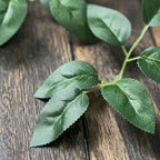 100 Pack Green Bulk Rose Leaves Artificial Greenery Fake Rose Flower Leaves for DIY Wreath Garlands - Bell Racket Store