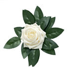 100 Pack Green Bulk Rose Leaves Artificial Greenery Fake Rose Flower Leaves for DIY Wreath Garlands - Bell Racket Store