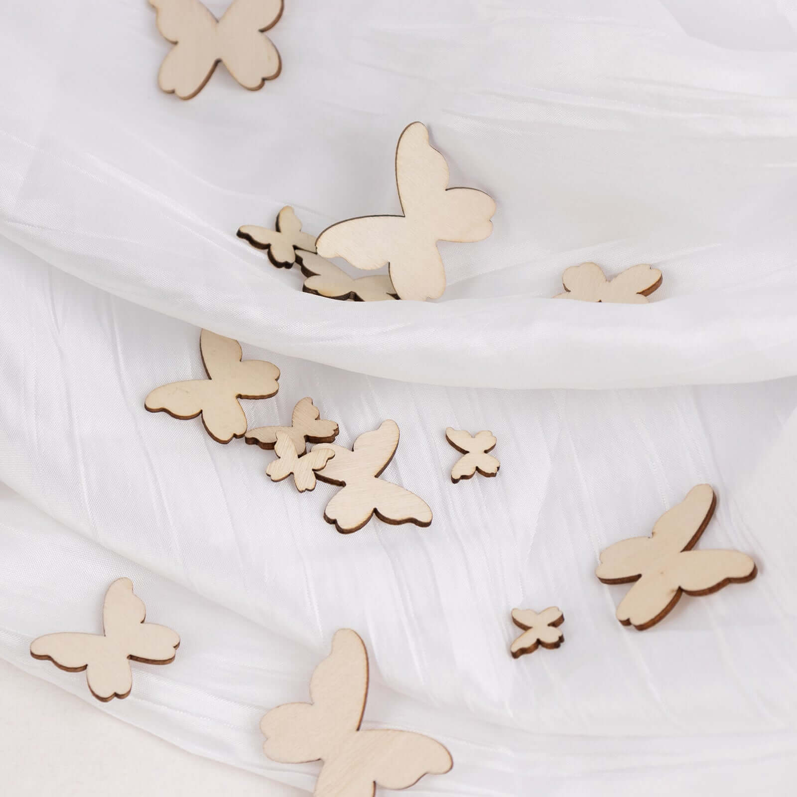 100 - Pack Wood Butterfly Confetti DIY Craft Wood Slices, Smooth and Versatile for Arts & Crafts - Bell Racket Store