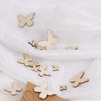 100 - Pack Wood Butterfly Confetti DIY Craft Wood Slices, Smooth and Versatile for Arts & Crafts - Bell Racket Store
