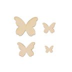 100 - Pack Wood Butterfly Confetti DIY Craft Wood Slices, Smooth and Versatile for Arts & Crafts - Bell Racket Store