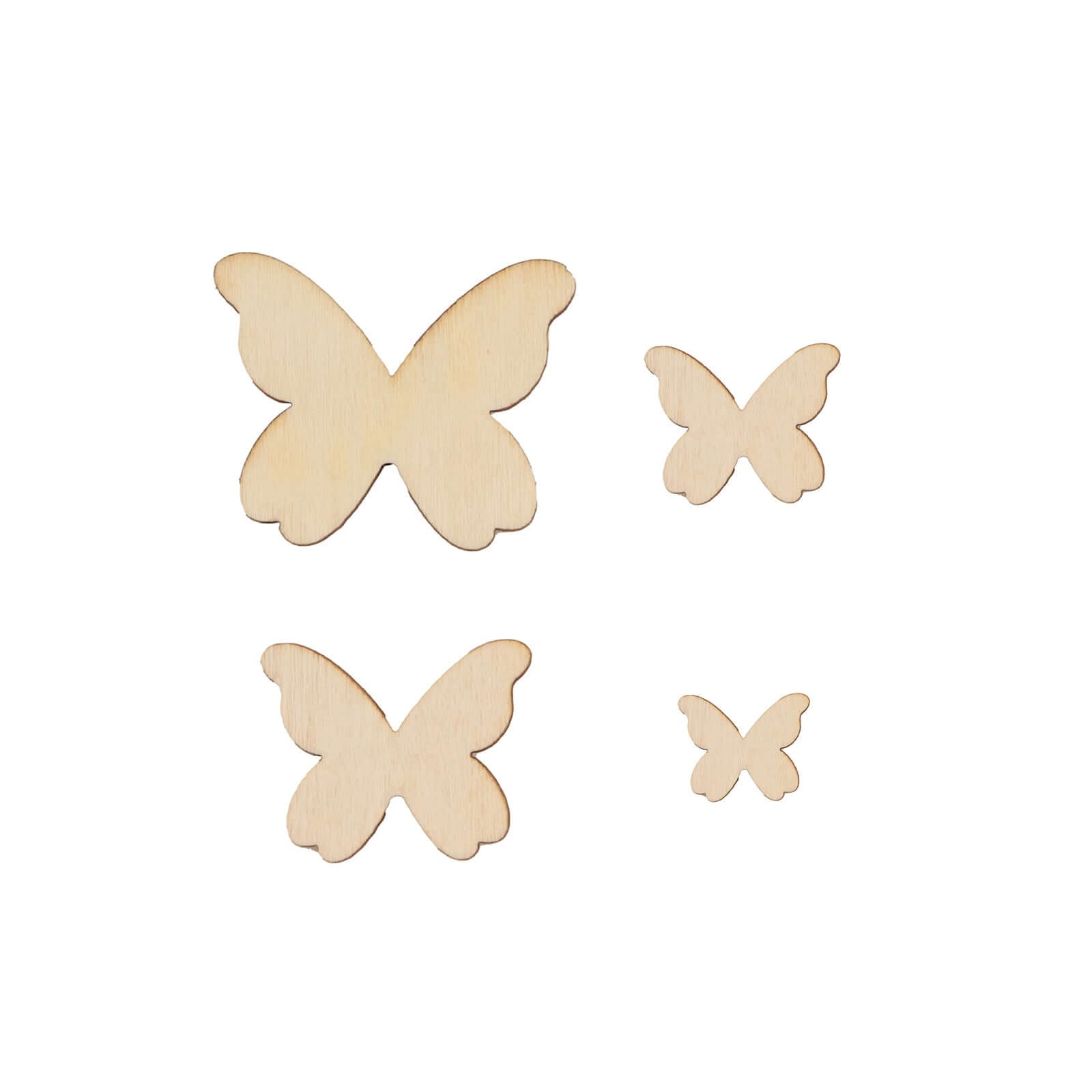 100 - Pack Wood Butterfly Confetti DIY Craft Wood Slices, Smooth and Versatile for Arts & Crafts - Bell Racket Store