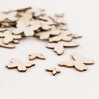 100 - Pack Wood Butterfly Confetti DIY Craft Wood Slices, Smooth and Versatile for Arts & Crafts - Bell Racket Store