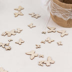 100 - Pack Wood Butterfly Confetti DIY Craft Wood Slices, Smooth and Versatile for Arts & Crafts - Bell Racket Store