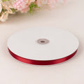 100 Yards 3/8" Burgundy Single Face Decorative Satin Ribbon