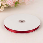 100 Yards 3/8" Burgundy Single Face Decorative Satin Ribbon
