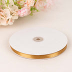 100 Yards 3/8" Gold Single Face Decorative Satin Ribbon