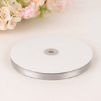 100 Yards 3/8" Silver Single Face Decorative Satin Ribbon