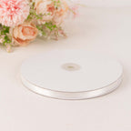 100 Yards 3/8" White Single Face Decorative Satin Ribbon