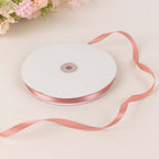 100 Yards 3/8" Dusty Rose Single Face Decorative Satin Ribbon - Bell Racket Store