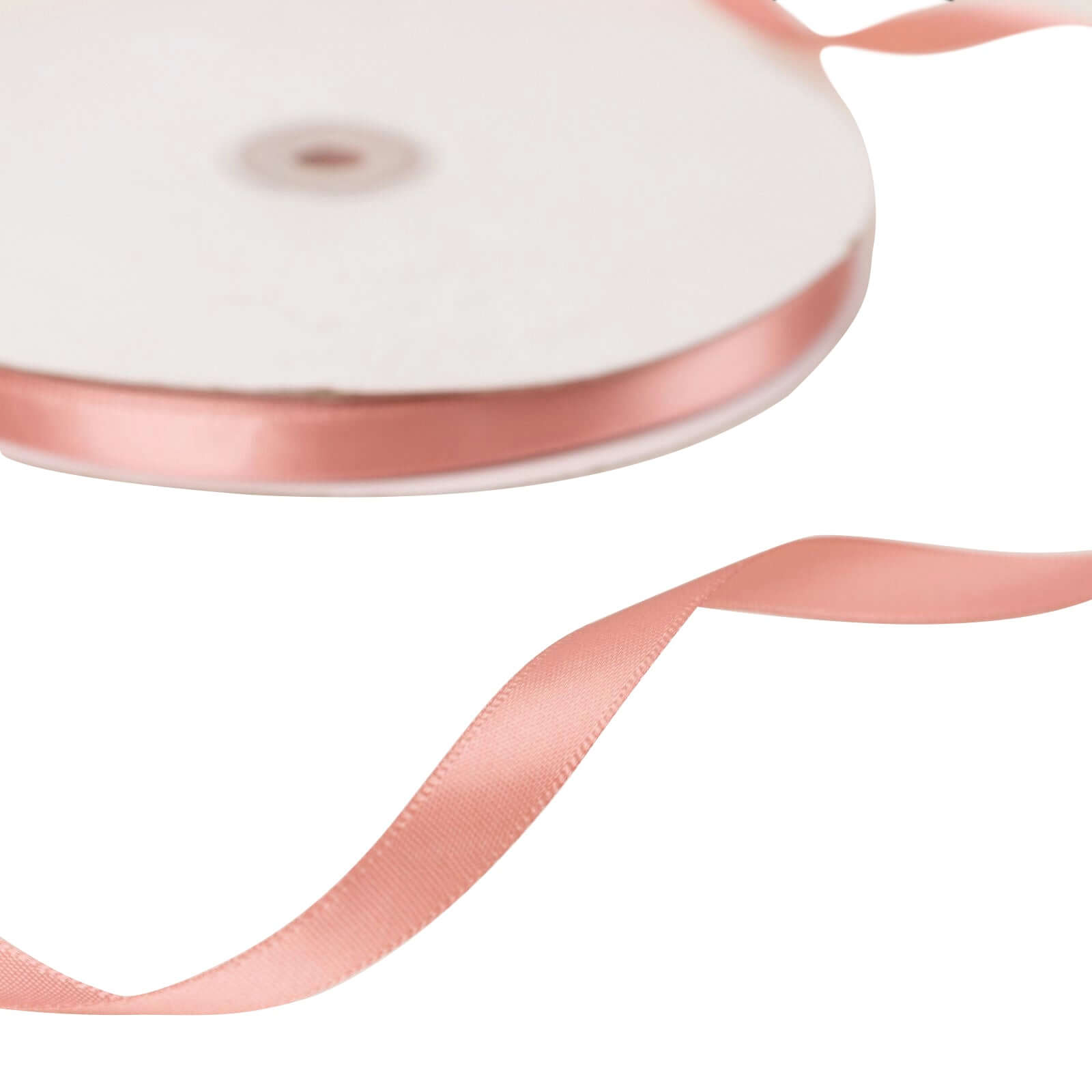 100 Yards 3/8" Dusty Rose Single Face Decorative Satin Ribbon - Bell Racket Store