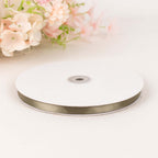 100 Yards 3/8" Dusty Sage Green Single Face Decorative Satin Ribbon - Bell Racket Store