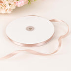 100 Yards 3/8" Nude Single Face Decorative Satin Ribbon - Bell Racket Store