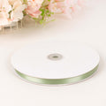 100 Yards 3/8" Sage Green Single Face Decorative Satin Ribbon - Bell Racket Store