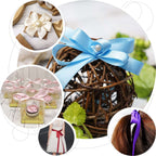 100 Yards 7/8" White Single Face Decorative Satin Ribbon - Bell Racket Store