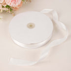 100 Yards 7/8" White Single Face Decorative Satin Ribbon - Bell Racket Store