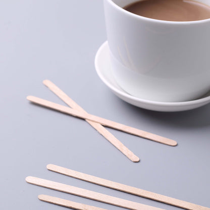 1000 - Pack Birchwood Coffee Stirrers - Natural Eco - Friendly Wooden Stir Sticks for Tea & Cocktails 4.5" - NestOCart