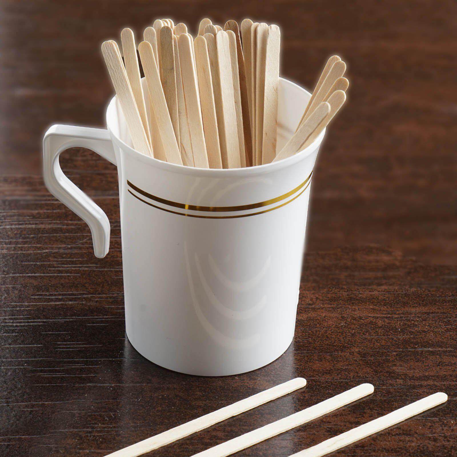 1000 - Pack Birchwood Coffee Stirrers - Natural Eco - Friendly Wooden Stir Sticks for Tea & Cocktails 4.5" - NestOCart