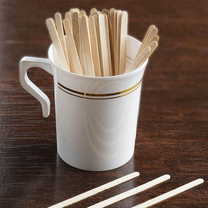1000 - Pack Birchwood Coffee Stirrers - Natural Eco - Friendly Wooden Stir Sticks for Tea & Cocktails 4.5" - NestOCart