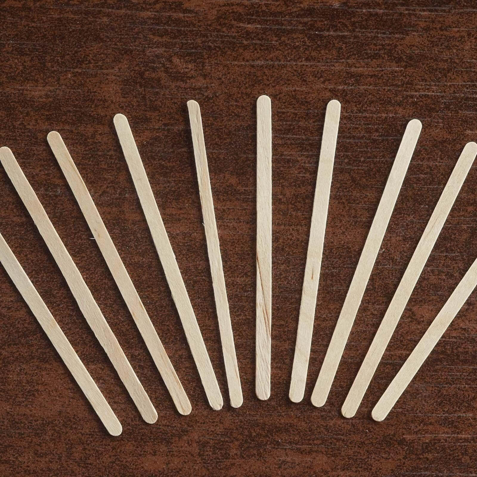 1000 - Pack Birchwood Coffee Stirrers - Natural Eco - Friendly Wooden Stir Sticks for Tea & Cocktails 4.5" - NestOCart