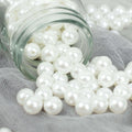 1000-Pack Faux Craft Pearl Beads White - Smooth Beads with Holes for Vase Filler Jewelry Making Bridal Accessories & Event Decor 10mm