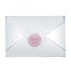 100Pcs 1" Round Pink Baby Girl Baby Shower Favor Envelope Stickers