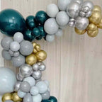 101 Pack Green, Gold and Silver DIY Balloon Garland Arch Party Kit, Double Layer Latex Balloons - Bell Racket Store