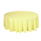 Polyester 108" Round Tablecloth Yellow - Wrinkle-Resistant Table Cover