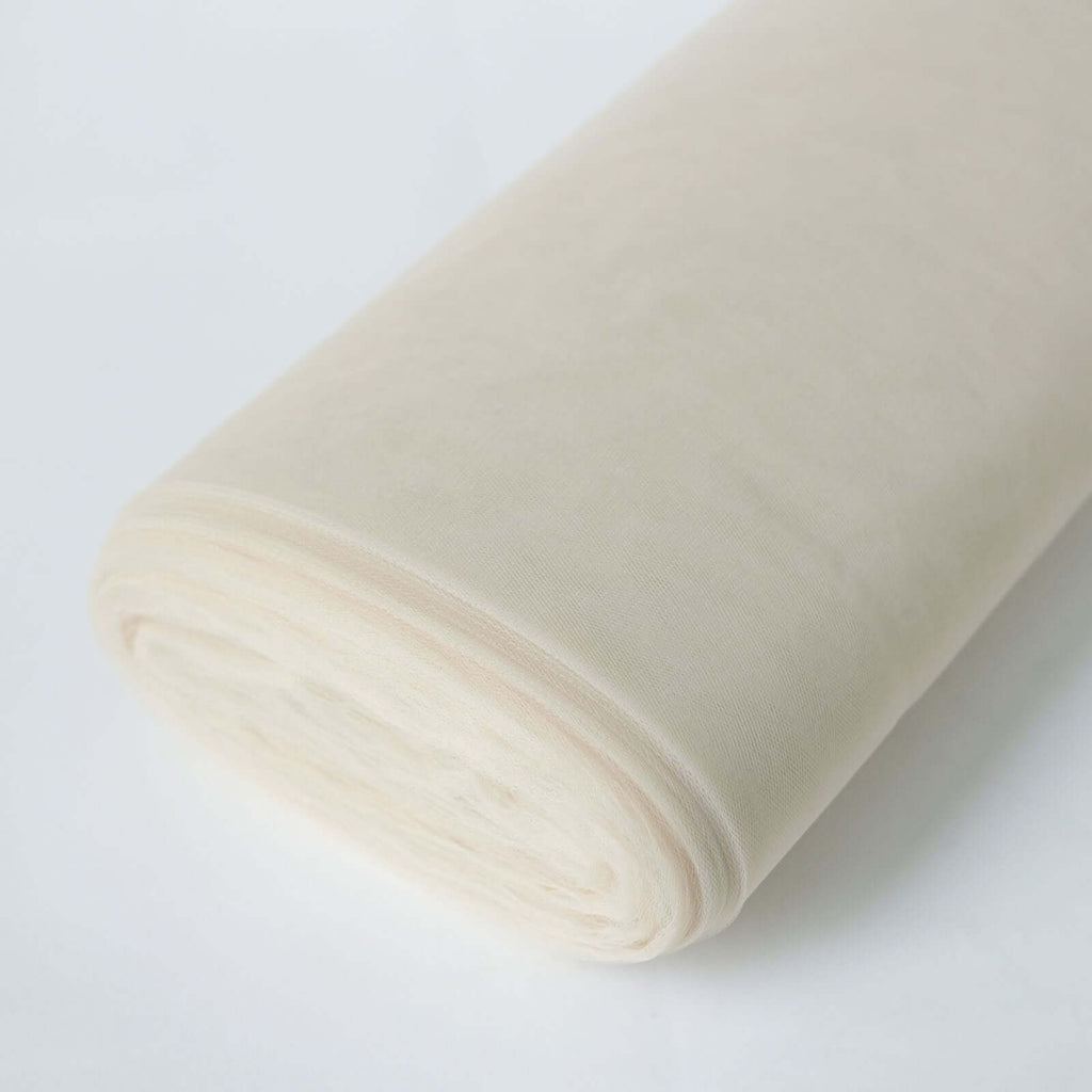 108"x50 Yards Beige Tulle Fabric Bolt, DIY Craft Fabric Roll - Bell Racket Store