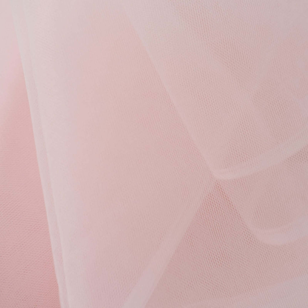 108"x50 Yards Blush Tulle Fabric Bolt, DIY Craft Fabric Roll - Bell Racket Store