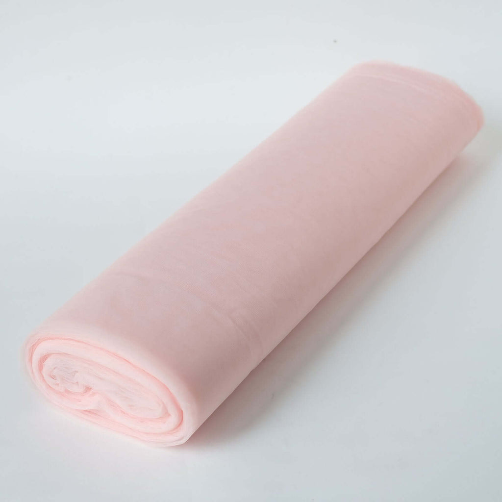 108"x50 Yards Blush Tulle Fabric Bolt, DIY Craft Fabric Roll - Bell Racket Store