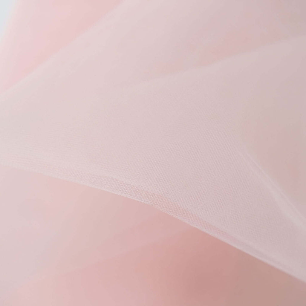 108"x50 Yards Blush Tulle Fabric Bolt, DIY Craft Fabric Roll - Bell Racket Store