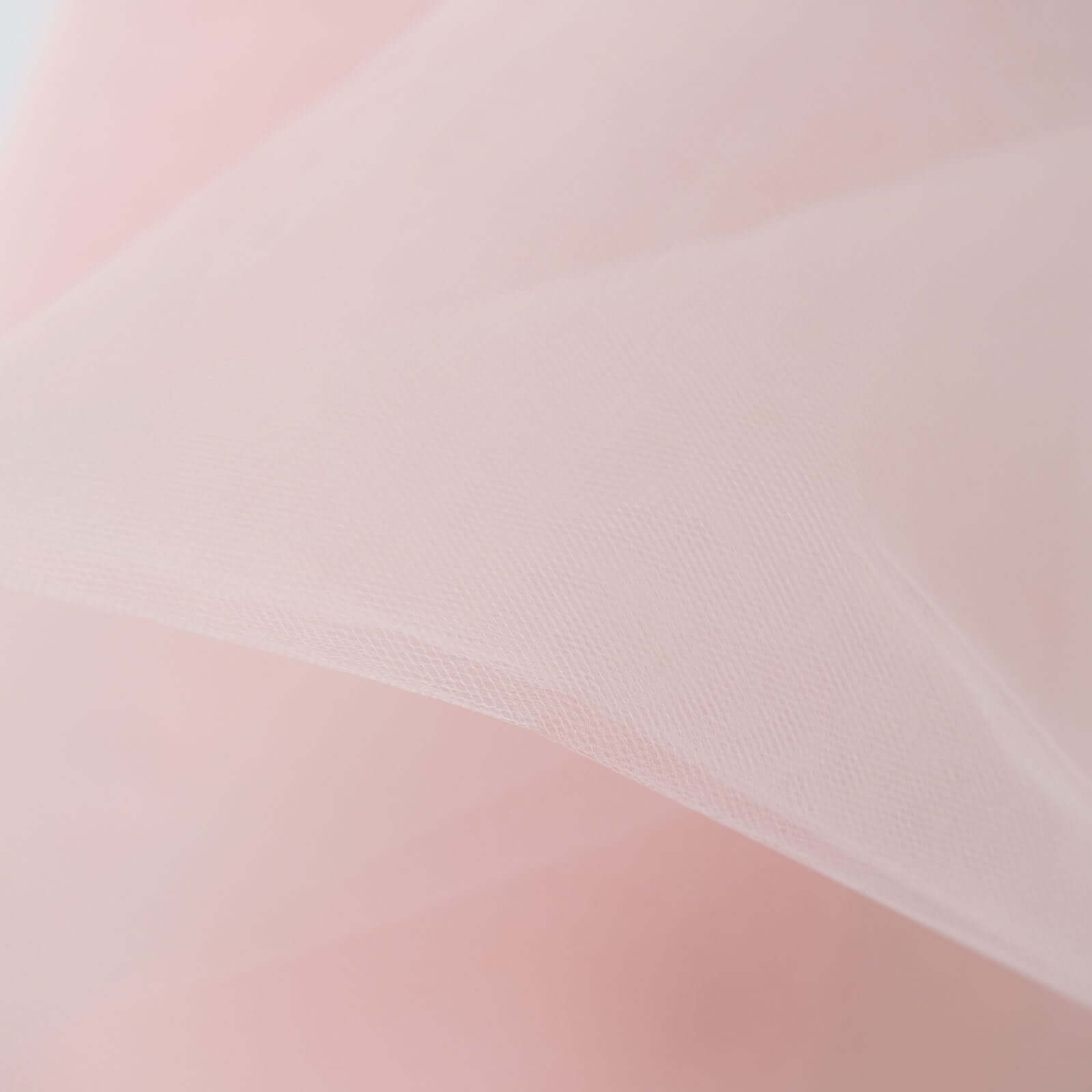 108"x50 Yards Blush Tulle Fabric Bolt, DIY Craft Fabric Roll - Bell Racket Store