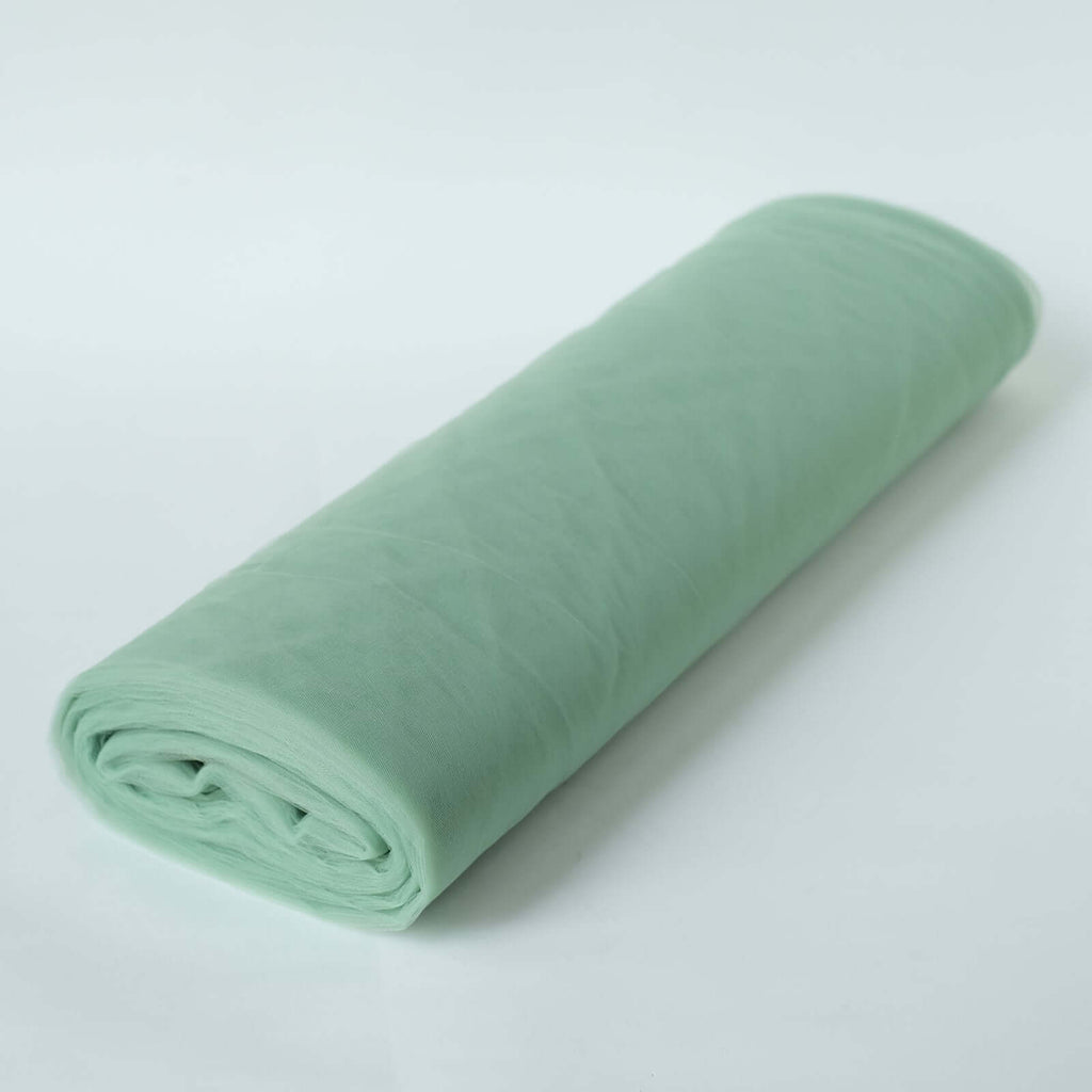 108"x50 Yards Sage Green Tulle Fabric Bolt, DIY Craft Fabric Roll - Bell Racket Store