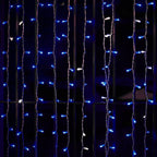 10ft Blue 300 LED Icicle Curtain Fairy String Lights with 8 Modes - Bell Racket Store