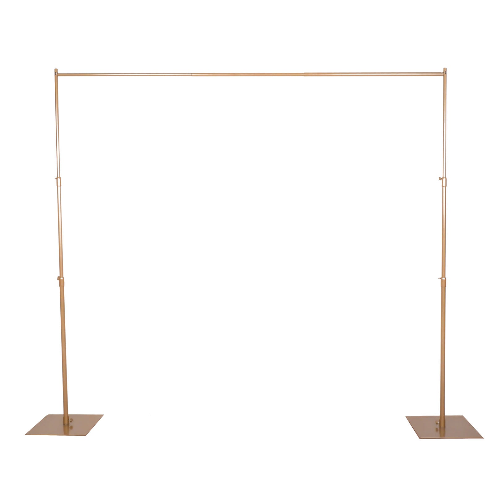 10ft Gold Metal DIY Adjustable Heavy Duty Backdrop Stand Kit, Steel Base - Bell Racket Store