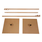 10ft Gold Metal DIY Adjustable Heavy Duty Backdrop Stand Kit, Steel Base - Bell Racket Store