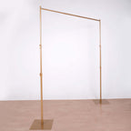 10ft Gold Metal DIY Adjustable Heavy Duty Backdrop Stand Kit, Steel Base - Bell Racket Store