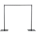 10ft Metal DIY Adjustable Heavy Duty Backdrop Stand Kit, Steel Base