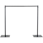 10ft Metal DIY Adjustable Heavy Duty Backdrop Stand Kit, Steel Base