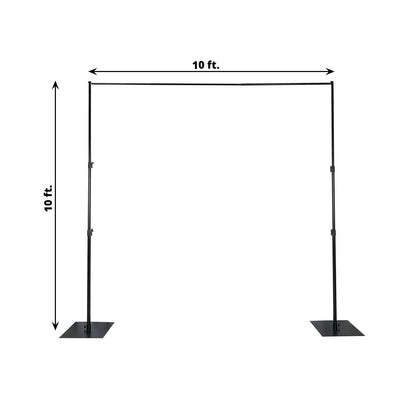 10ft Metal DIY Adjustable Heavy Duty Backdrop Stand Kit, Steel Base - NestOCart