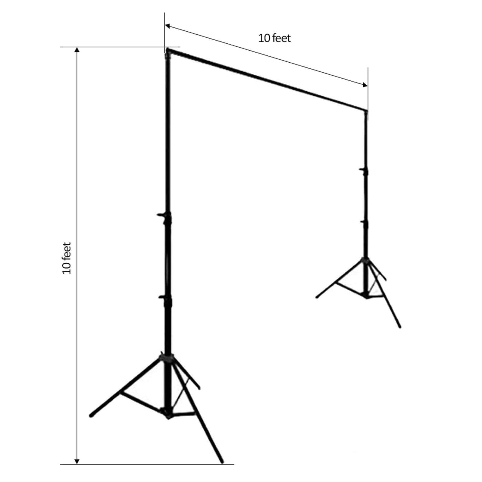 10ft Metal DIY Adjustable Heavy Duty Portable Photo Backdrop Stand Kit - NestOCart