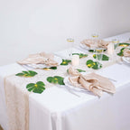 10ft Warm White LED Artificial Tropical Palm Leaf Vine String Lights, Wall Hanging Monstera Leaves Garland - Bell Racket Store