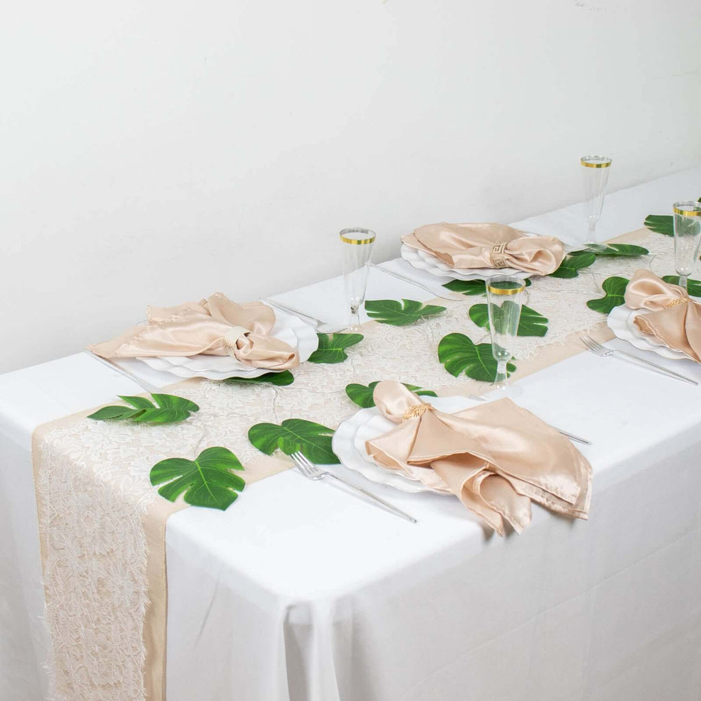 10ft Warm White LED Artificial Tropical Palm Leaf Vine String Lights, Wall Hanging Monstera Leaves Garland - Bell Racket Store