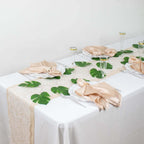 10ft Warm White LED Artificial Tropical Palm Leaf Vine String Lights, Wall Hanging Monstera Leaves Garland - Bell Racket Store