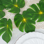 10ft Warm White LED Artificial Tropical Palm Leaf Vine String Lights, Wall Hanging Monstera Leaves Garland - Bell Racket Store